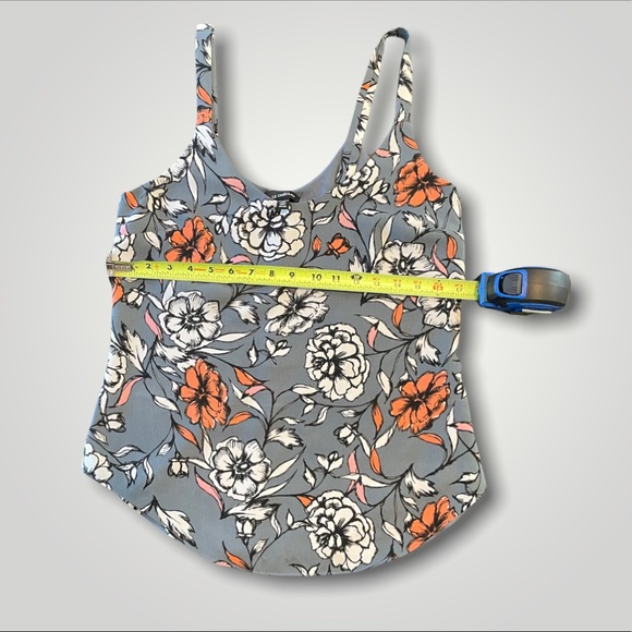 Le Chateau Dressy Grey Tank with Vibrant Flowers - Picture 5 of 6